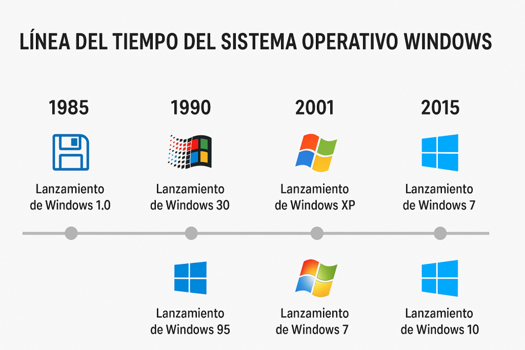 Linea del Tiempo del Sistema Operativo Windows línea del tiempo de Windows